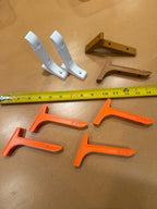 ANGLED Tape Shelf Brackets
