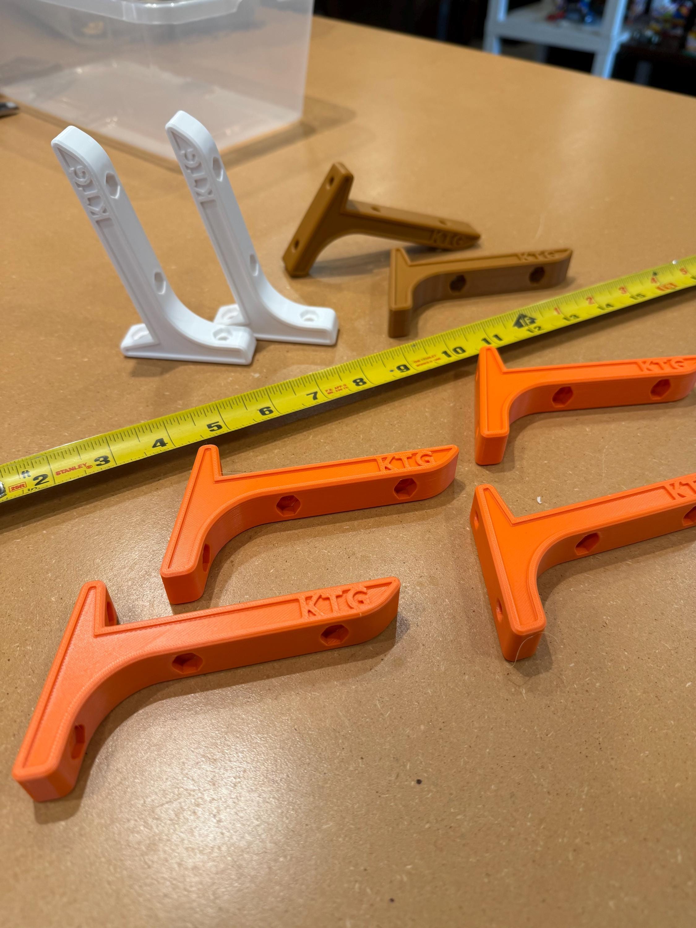 ANGLED Tape Shelf Brackets