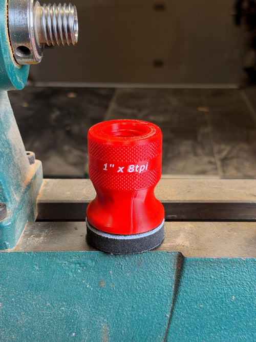 Red 2 inch squishy sander - 1 inch x 8 TPI