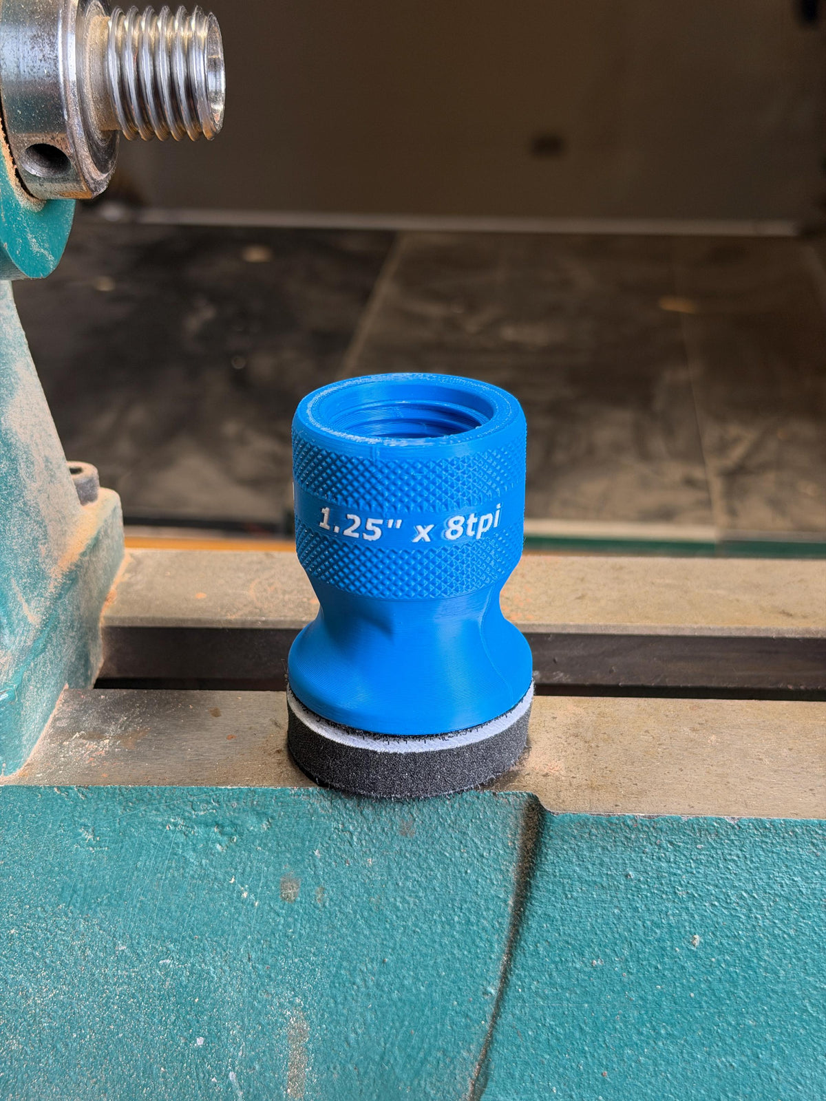Blue 2 inch squishy sander - 1.25 inch x 8 TPI