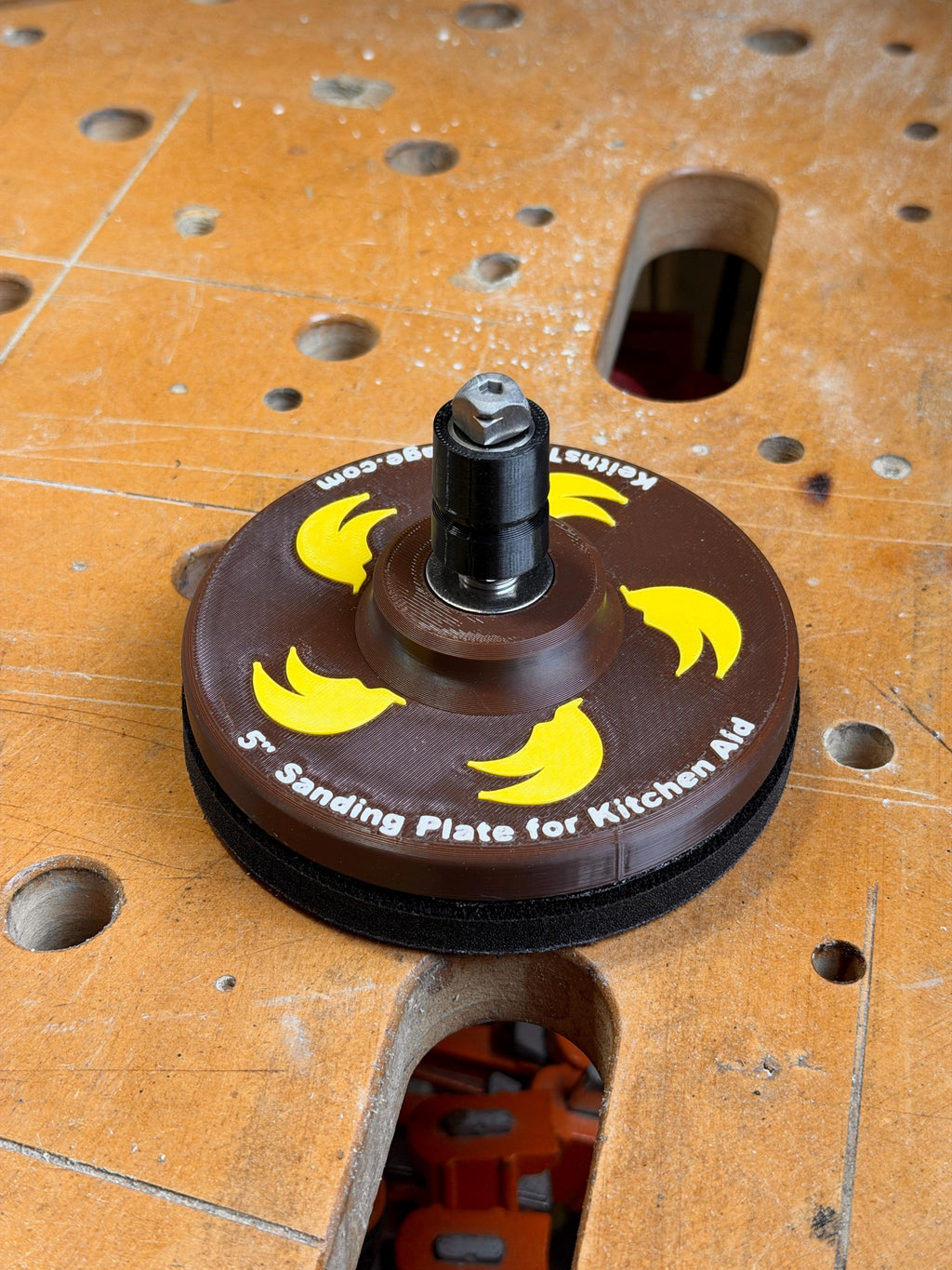 Chocolate Brown 5 inch sanding plate for KitchenAid
